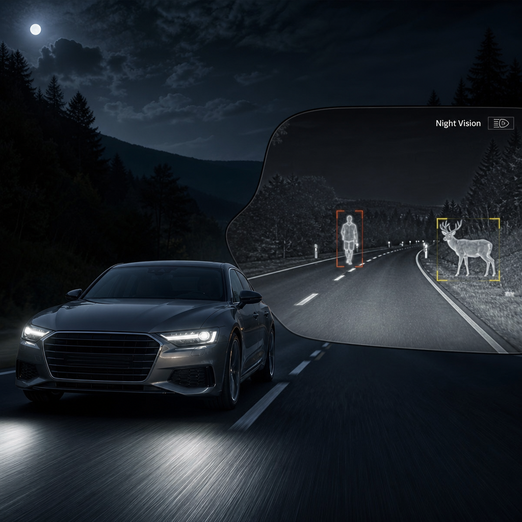 Automotive night vision illustration