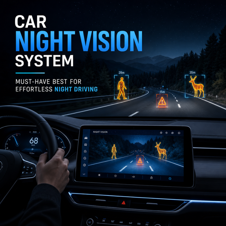 Illustration of Car Night Vision System: Must-Have Best for Effortless Night Driving