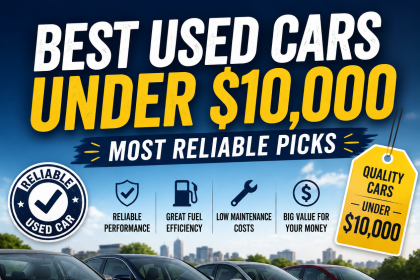 Chart of best used cars under $10,000, comparing reliability, fuel efficiency, and low maintenance costs