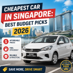 Comparison chart of cheap cars in Singapore for 2026, highlighting prices, fuel economy, and reliability