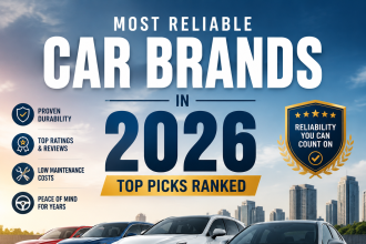 Chart ranking the most reliable car brands in 2026 for durability, ratings, and low maintenance