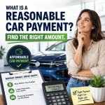 Car payment budgeting tips with a calculator and car keys on a desk