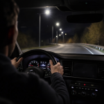 Thermal night vision system detecting a pedestrian during a nighttime commute
